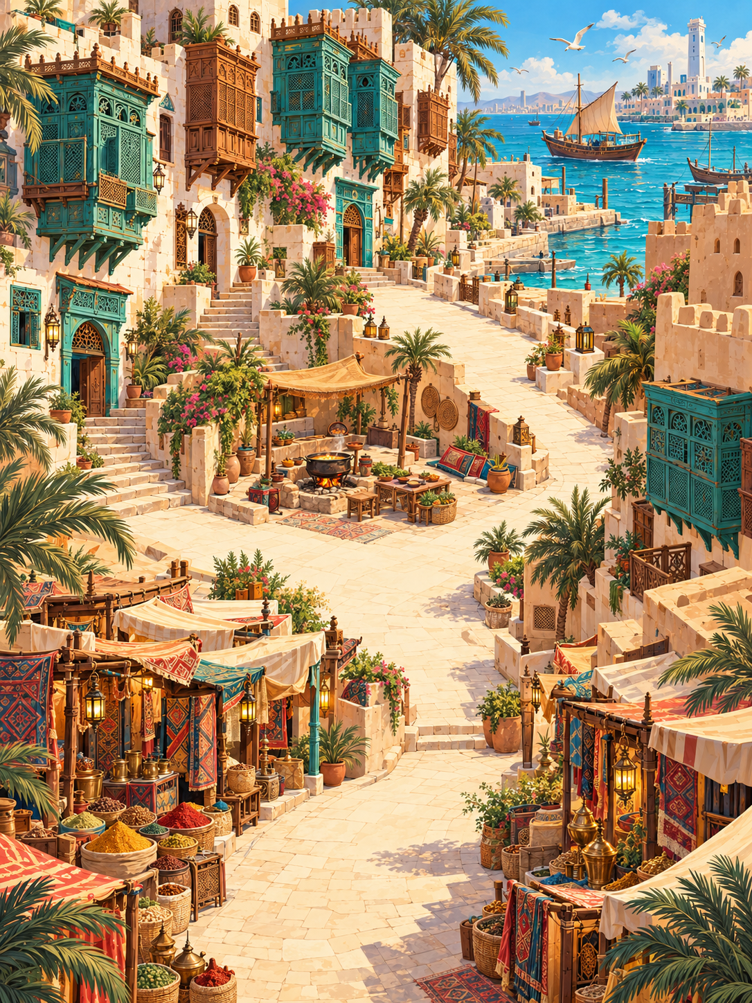 خريطة مصورة لجدة التاريخية